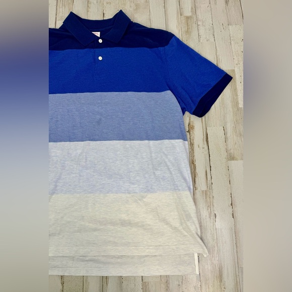 Brooks Brothers Supima Cotton Original Fit Polo Shirt XXL Pastel Striped Blue - Picture 2 of 10
